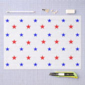 赤と青の星 – 星空のパターン 薄葉紙 (クラフト)