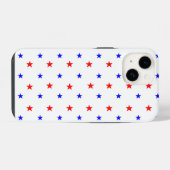 赤と青の星 – 星空のパターン iPhoneケース (裏面横)