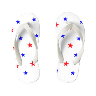 赤と青の星 - 星空模様 キッズビーチサンダル