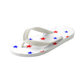 赤と青の星 - 星空模様 キッズビーチサンダル (アングル)