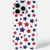 赤と青の星、白背景、7月4日 Case-Mate iPhoneケース (裏面)
