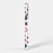 赤と青の星、白背景、7月4日 SAMSUNG GALAXYケース (右側面)