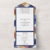 赤と青の格子模様 オールインワン招待状 (内側)