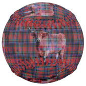 赤と青の格子縞のハイランド・カウ ソフトボール (裏面)