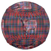 赤と青の格子縞のハイランド・カウ ソフトボール (正面)