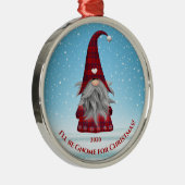 赤と青の格子縞の格言 – クリスマス格言 メタルオーナメント (右)