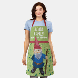 赤と青の格言で休日の冬 エプロン