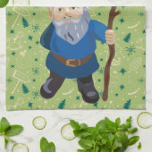 赤と青の格言で休日の冬 キッチンタオル (折り畳み)