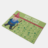 赤と青の格言で休日の冬 ドアマット (アングル)