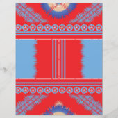 赤と青の模様のデザイン (裏面)