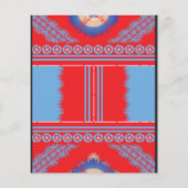 赤と青の模様のデザイン チラシ (裏面)