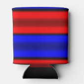 赤と青の水平のストライプ 缶クーラー (裏面)