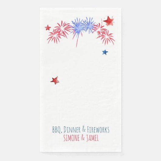 赤と青の水色の白の爆竹 (正面)