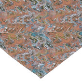 赤と青の波アクリルの注抽象芸術アート ショートテーブルランナー (コーナー)