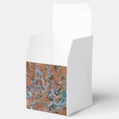 赤と青の波アクリルの注抽象芸術アート フェイバーボックス (オープン)