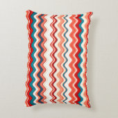 赤と青の波型パターン アクセントクッション (裏面(縦))