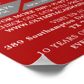 赤と青の洗車洗浄，清掃サー広告ビス ポスター (角)