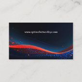 赤と青の点と曲線 名刺 (裏面)