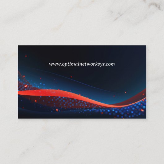 赤と青の点と曲線 名刺 (裏面)