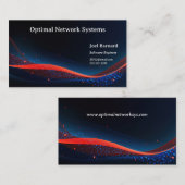 赤と青の点と曲線 名刺 (正面/裏面)