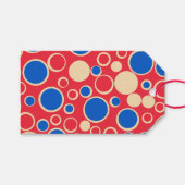 赤と青の点（赤） ギフトタグ (正面(横))