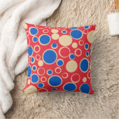 赤と青の点（赤） クッション (ブランケット)