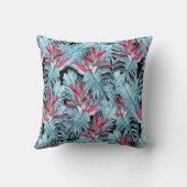 赤と青の熱帯植物 クッション (裏面)