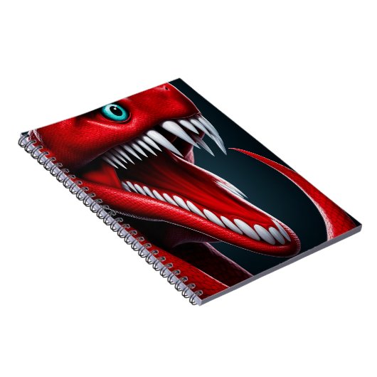 赤と青の目鮮やかを持つはかりで測コブラヘビ ノートブック (右側)