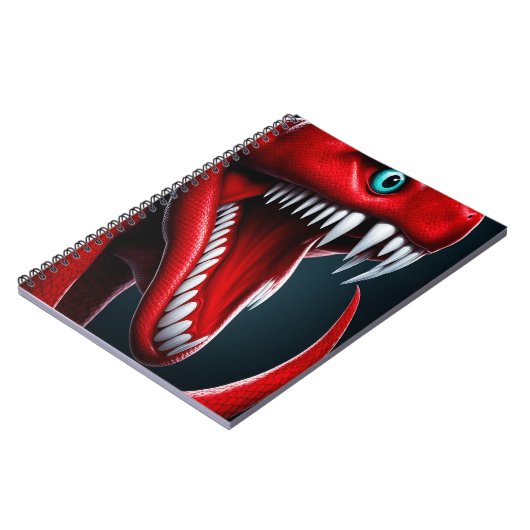 赤と青の目鮮やかを持つはかりで測コブラヘビ ノートブック (左側)