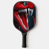 赤と青の目鮮やかを持つはかりで測コブラヘビ ピックルボールラケット (裏面)