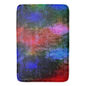 赤と青の素材の皮は「油」で絵を描す。 バスマット (正面縦)