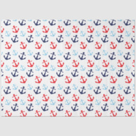 赤と青の航海のいかりパターン 薄葉紙