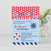 赤と青の航海の誕生日招待状 招待状 (スタンド正面)