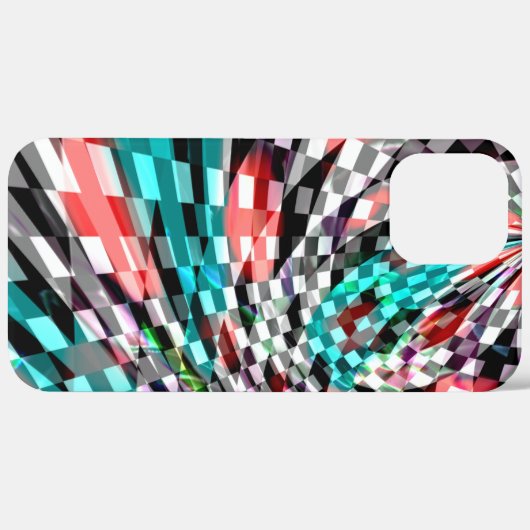 赤と青の色の下のツイストチェス、パノラマ Case-Mate iPhoneケース (裏面 / 右)