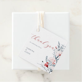 赤と青の花のフローラ結婚 フェイバータグ