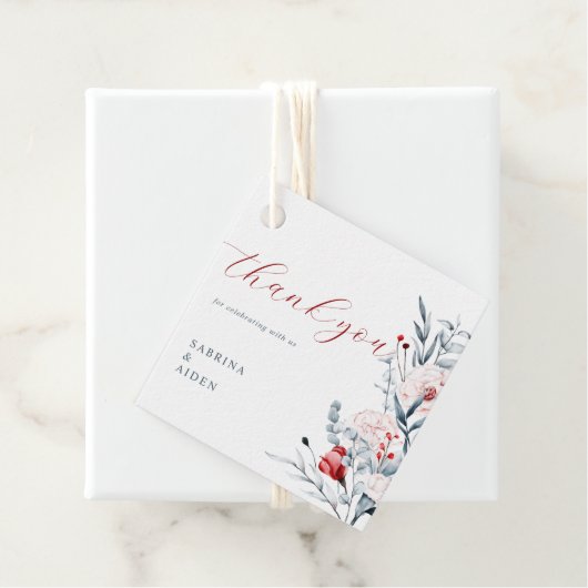 赤と青の花のフローラ結婚 フェイバータグ (インサイチュ)