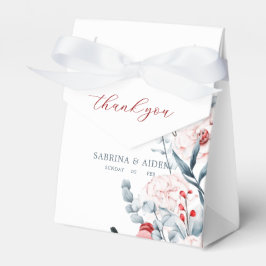 赤と青の花のフローラ結婚 フェイバーボックス