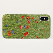 赤と青の花の咲く夏の野原 Case-Mate iPhoneケース (裏面(横))