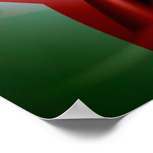 赤と青の花びら ポスター (角)