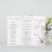 赤と青の花フローラ結婚式 プログラム (スタンド正面)