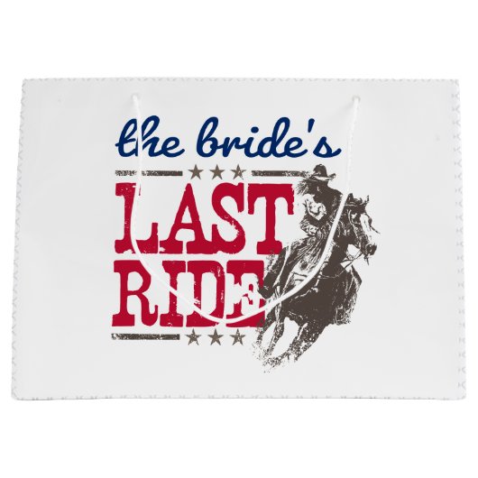 赤と青の花嫁の最後の騎乗 大型ギフトバッグ ラージペーパーバッグ (正面)