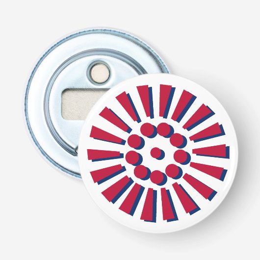赤と青の花火 ボトルオープナー (正面)