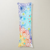 赤と青の花 ボディピロー (正面縦)