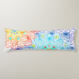 赤と青の花 ボディピロー