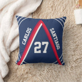 赤と青の装飾用クッション クッション (ブランケット)