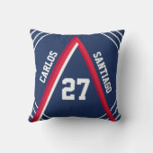 赤と青の装飾用クッション クッション (裏面)