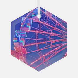 赤と青の観覧車 ガラスオーナメント