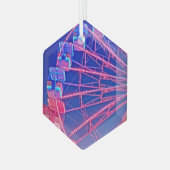 赤と青の観覧車 ガラスオーナメント (正面左)