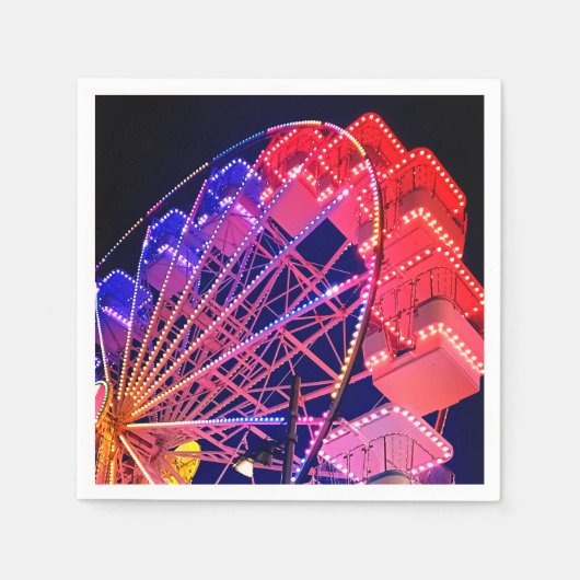 赤と青の観覧車 スタンダードカクテルナプキン (正面)