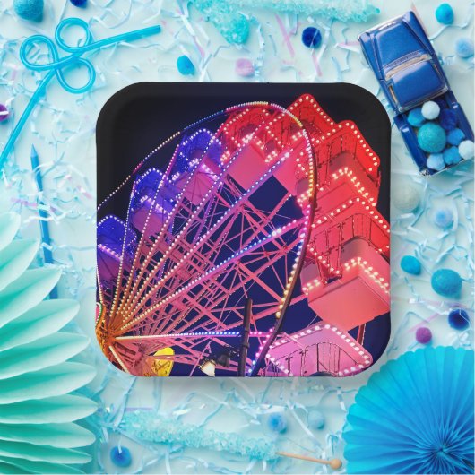 赤と青の観覧車 ペーパープレート (パーティー)